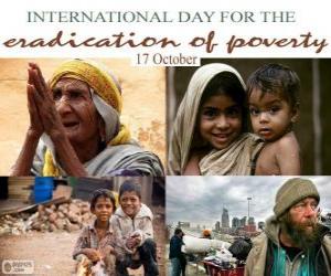yapboz 17 Ekim, yoksulluğun ortadan kaldırılması için uluslararası gün
